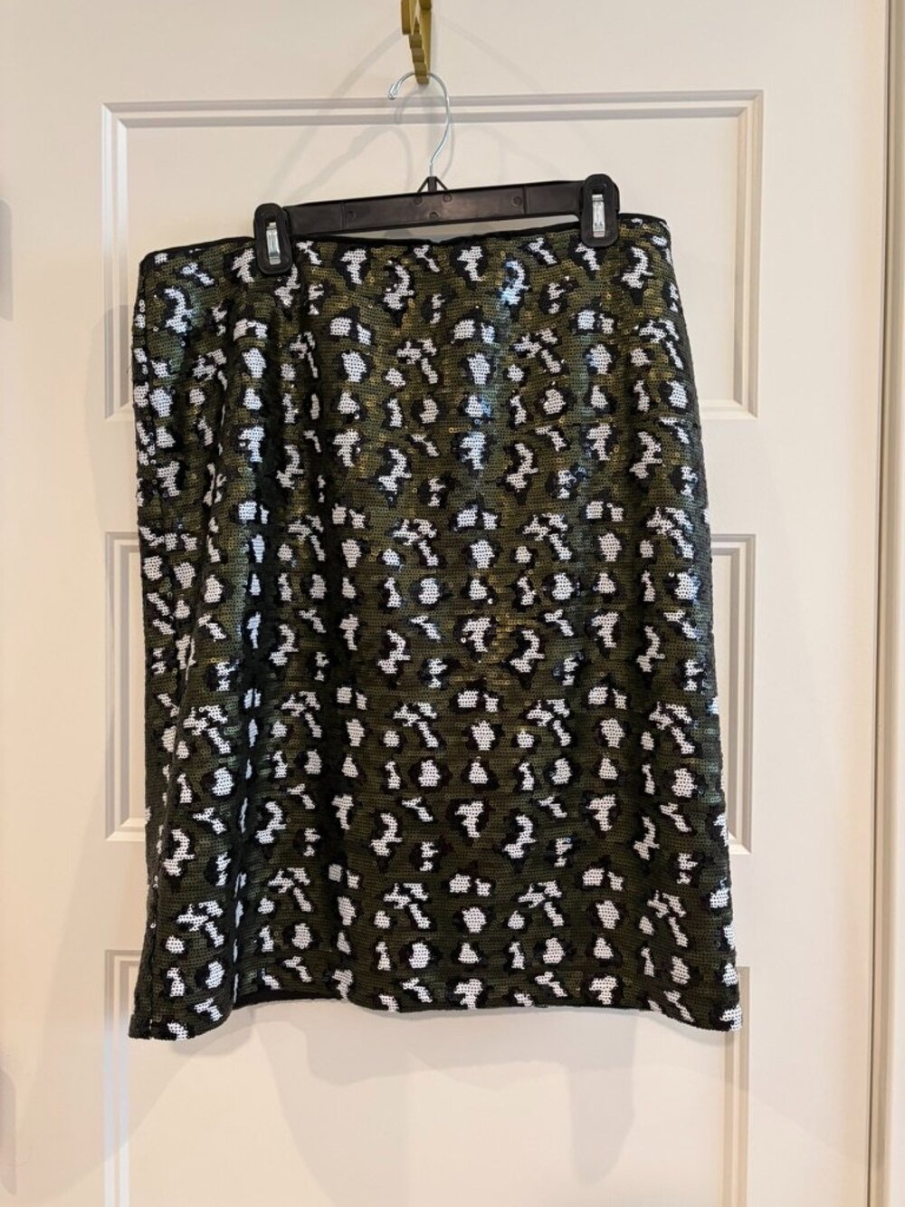 Eloquii Sequin Leopard Pencil Skirt